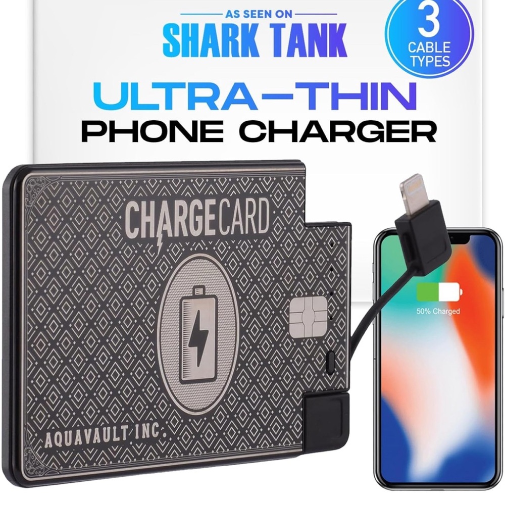 Ultra Thin Emergency Phone Charger. Portable Power